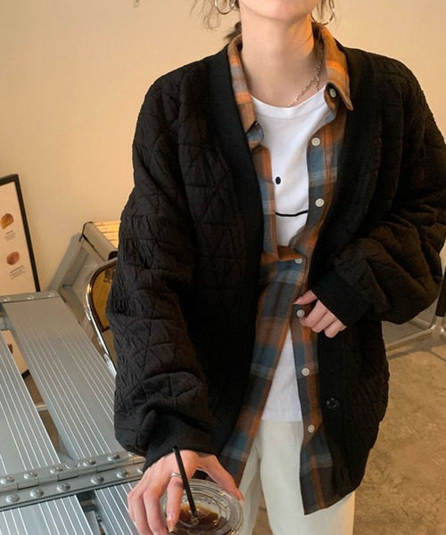 meJane（ミージェーン）の「オンブレチェックBigシャツ（シャツ/ブラウス・レディース・ブラウン系/ネイビー系・FREE）」の15枚目の写真