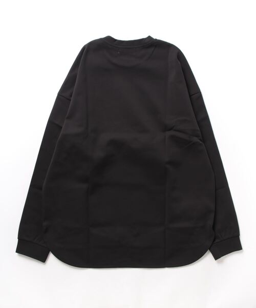 ADAM ET ROPE'(アダムエロペ)の「ポンチ ドロップショルダー キックバック ロングスリーブTee / 高機能ストレッチ(Tシャツ/カットソー・メンズ・オフホワイト/グリーン系その他2/ブラック/グレー・M/L)」の5枚目の写真
