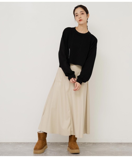 ANAP（アナップ）の「厚底ムートンブーツ（ブーツ・レディース・ブラック/グリーン/ベージュ・S/L/M）」の20枚目の写真