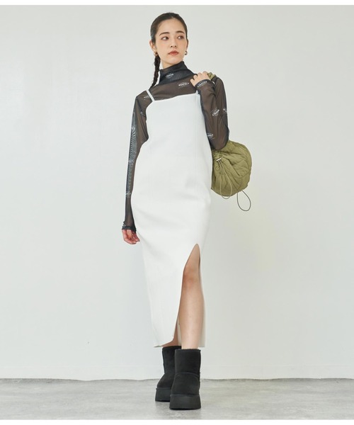 ANAP（アナップ）の「厚底ムートンブーツ（ブーツ・レディース・ブラック/グリーン/ベージュ・S/L/M）」の5枚目の写真