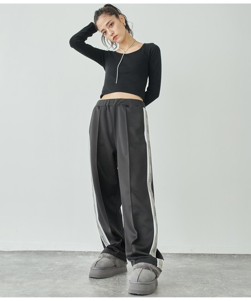 ANAP（アナップ）の「anapロゴテープジャージパンツ（その他パンツ・レディース・ブラック/ブルー/グレー・M/L）」の15枚目の写真