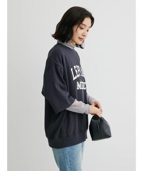 Green　Parks（グリーンパークス）の「ミニ裏毛ロゴトレTee（Tシャツ/カットソー・レディース・オフホワイト/イエロー/ダークグレー/サックスブルー・FREE）」の9枚目の写真