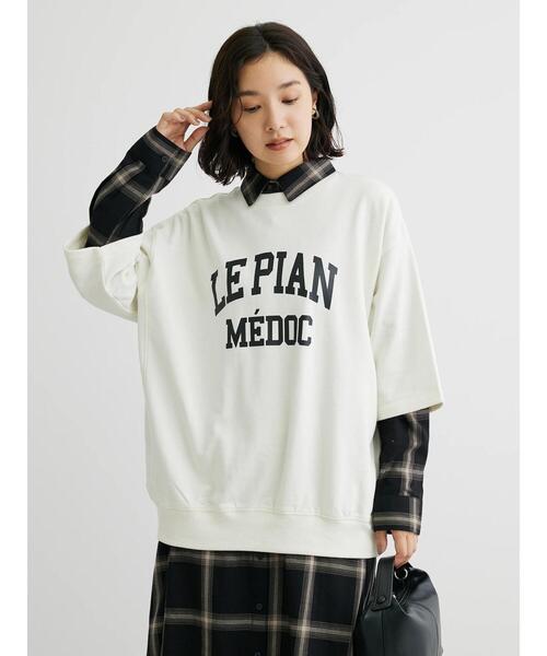 Green　Parks（グリーンパークス）の「ミニ裏毛ロゴトレTee（Tシャツ/カットソー・レディース・オフホワイト/イエロー/ダークグレー/サックスブルー・FREE）」の17枚目の写真