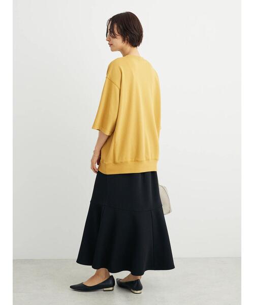 Green　Parks（グリーンパークス）の「ミニ裏毛ロゴトレTee（Tシャツ/カットソー・レディース・オフホワイト/イエロー/ダークグレー/サックスブルー・FREE）」の21枚目の写真