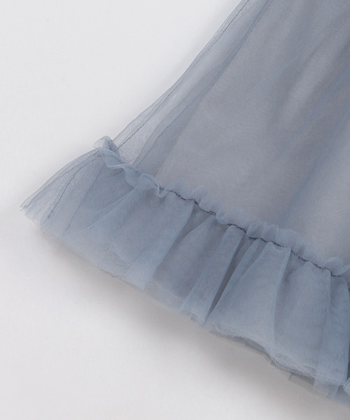 petit main(プティマイン)の「チュールドッキングワンピース(ワンピース・キッズ・ライトピンク/ブルーグレー・100cm/130cm/80cm/110cm/120cm/90cm)」の12枚目の写真
