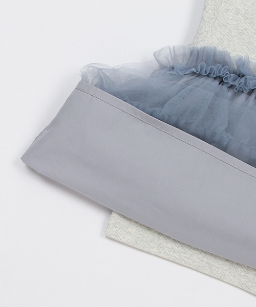 petit main(プティマイン)の「チュールドッキングワンピース(ワンピース・キッズ・ライトピンク/ブルーグレー・100cm/130cm/80cm/110cm/120cm/90cm)」の13枚目の写真