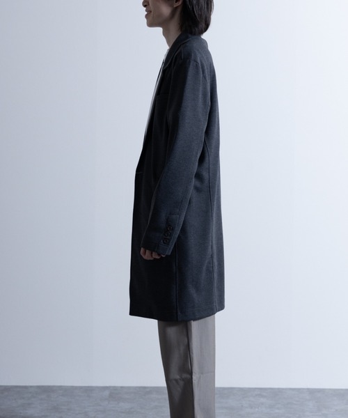 NYLAUS（ナイラス）の「ポンチ チェスターコート（チェスターコート・メンズ・ブラック/杢グレー/チャコール・LL/L/M）」の4枚目の写真