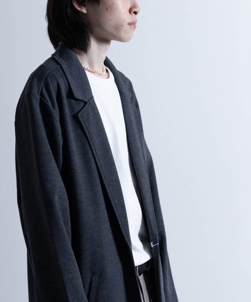 NYLAUS（ナイラス）の「ポンチ チェスターコート（チェスターコート・メンズ・ブラック/杢グレー/チャコール・LL/L/M）」の10枚目の写真