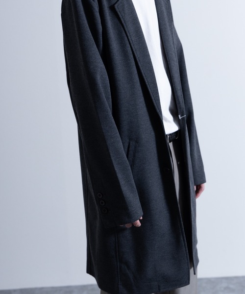 NYLAUS（ナイラス）の「ポンチ チェスターコート（チェスターコート・メンズ・ブラック/杢グレー/チャコール・LL/L/M）」の11枚目の写真