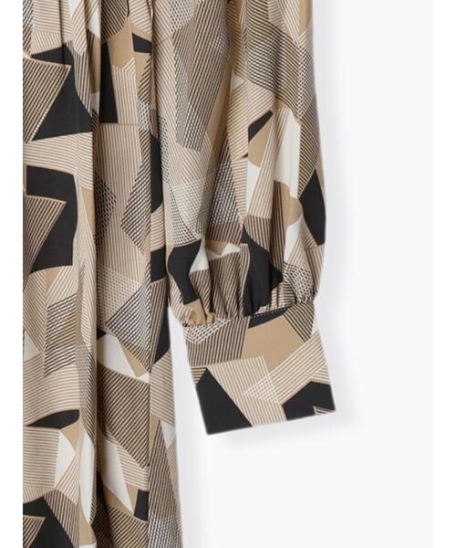 Te chichi（テチチ）の「ジオメトリックラインプリントワンピース（ワンピース・レディース・ネイビー/ベージュ・F）」の13枚目の写真