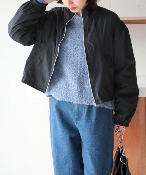 SETUP7（セットアップセブン）の「【SETUP7】ドローストリングショートブルゾン SCCH419（ブルゾン・レディース・ブラック/グレー/ホワイト・FREE）」の20枚目の写真
