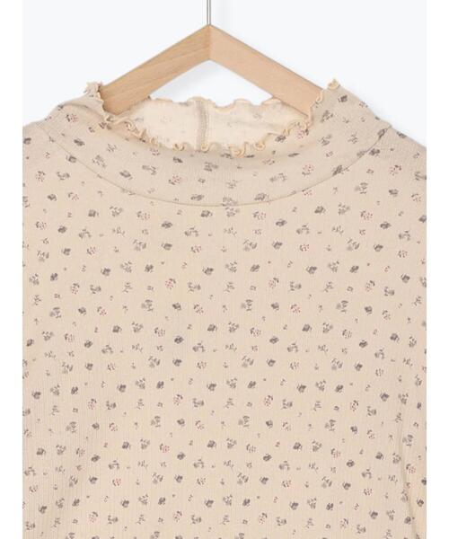 Samansa Mos2（サマンサ モスモス）の「シアーリブ花柄カットソー（Tシャツ/カットソー・レディース・イエロー/ベージュ/オレンジ・F）」の9枚目の写真