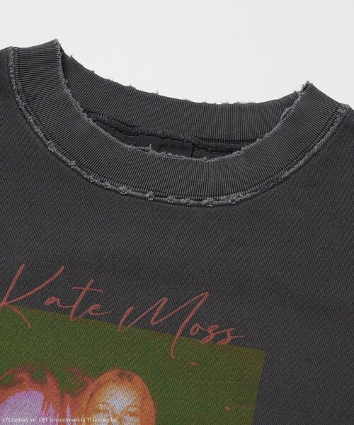 LIFE(ライフ)の「LIFE/ライフ 別注 LIFE Kate Moss コラージュ クルーネックスウェット/ダメージ加工/ユーズド加工/ビックシルエット(Tシャツ/カットソー・メンズ・アッシュグレー/スミクロ・SMALL/MEDIUM/LARGE)」の16枚目の写真
