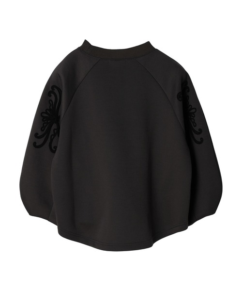 ESCAR（エスカー）の「■ESCAR　コードモチーフ刺繍プルオーバー（Tシャツ/カットソー・レディース・チャコールグレー/ベージュ・FREE）」の11枚目の写真