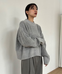 【DIDOT.】もっちり肉厚 ブークレ ボックス オーバー ニット
