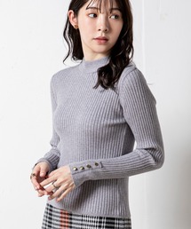 【ReBasic】ありそうでなかった程よく首元を覆うプチハイネックリブニットトップス