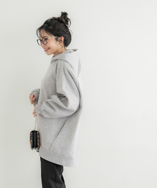 coca（coca）（コカ）の「ふわりーコクーンラグランパーカー（パーカー・レディース・グレー/ブラック/ダークブラウン・M/L）」の9枚目の写真