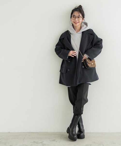 coca（coca）（コカ）の「ふわりーコクーンラグランパーカー（パーカー・レディース・グレー/ブラック/ダークブラウン・M/L）」の11枚目の写真