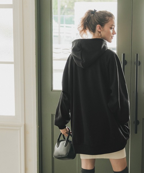 coca（coca）（コカ）の「ふわりーコクーンラグランパーカー（パーカー・レディース・グレー/ブラック/ダークブラウン・M/L）」の7枚目の写真