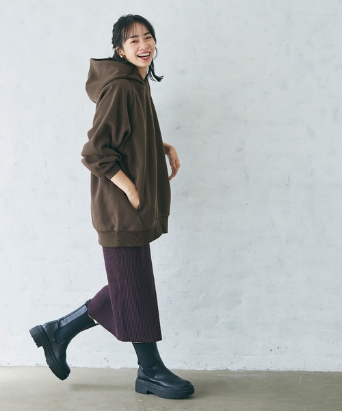 coca（coca）（コカ）の「ふわりーコクーンラグランパーカー（パーカー・レディース・グレー/ブラック/ダークブラウン・M/L）」の15枚目の写真