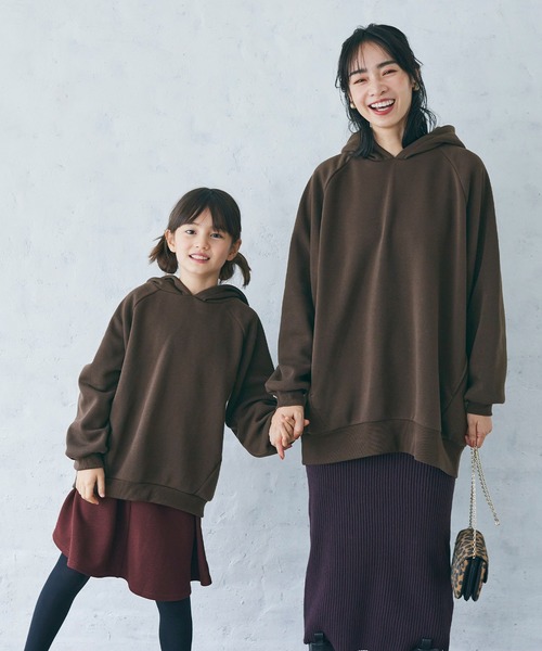 coca（coca）（コカ）の「ふわりーコクーンラグランパーカー（パーカー・レディース・グレー/ブラック/ダークブラウン・M/L）」の16枚目の写真