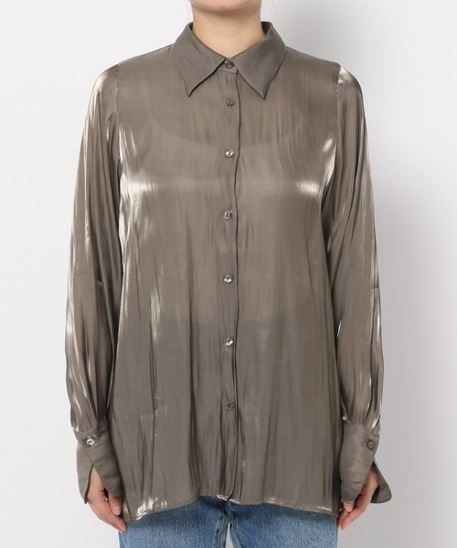 LOWRYS FARM(ローリーズファーム)の「グリッターシャツLS 977230(シャツ/ブラウス・レディース・アイボリー/チャコールグレー/グリーン・FREE)」の11枚目の写真