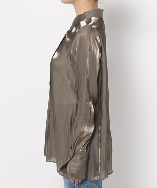 LOWRYS FARM(ローリーズファーム)の「グリッターシャツLS 977230(シャツ/ブラウス・レディース・アイボリー/チャコールグレー/グリーン・FREE)」の15枚目の写真