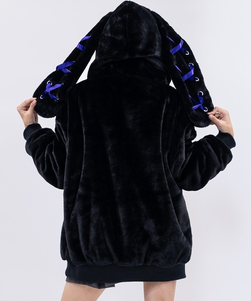 セール】【31】【25AW新色追加】うさ耳 ファーパーカー（パーカー