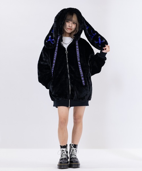 うさ耳ファーパーカー セール】【31】【25AW新色追加】うさ耳 ファーパーカー（パーカー