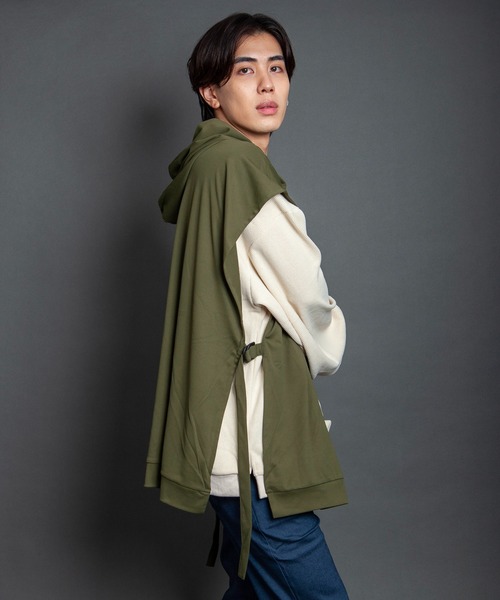 GGD SELECT（ジージーディー　セレクト）の「ワイドシルエットフードベスト（ベスト・メンズ・ベージュ系その他/カーキ・L/M）」の6枚目の写真