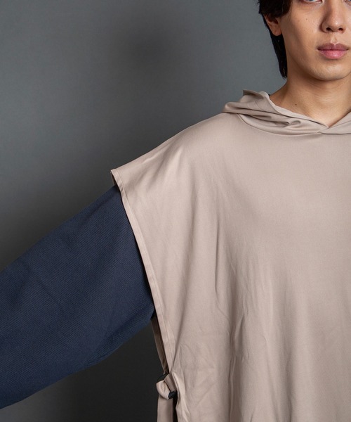 GGD SELECT（ジージーディー　セレクト）の「ワイドシルエットフードベスト（ベスト・メンズ・ベージュ系その他/カーキ・L/M）」の16枚目の写真