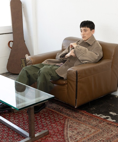 niko and...（ニコアンド）の「起毛ハーフコート（その他アウター・メンズ・ベージュ/ブラック・MEDIUM/LARGE）」の3枚目の写真