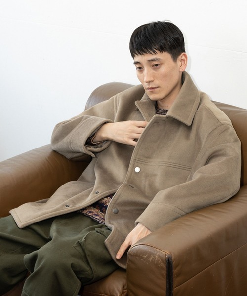 niko and...（ニコアンド）の「起毛ハーフコート（その他アウター・メンズ・ベージュ/ブラック・MEDIUM/LARGE）」の12枚目の写真