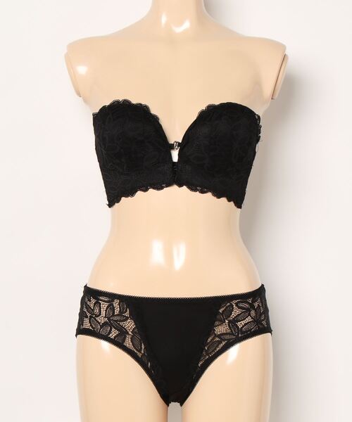 セール】フロントホックボタニカル2WAYブラ&ショーツセット（ブラ