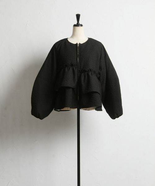 【ZOZO限定】ふくれジャガードフリルジャケット