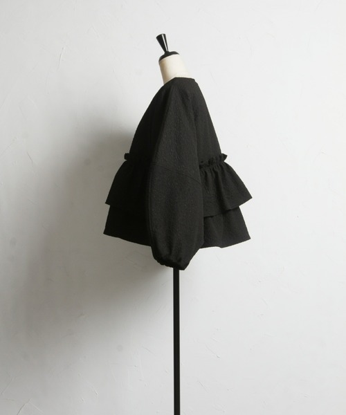 【ZOZO限定】ふくれジャガードフリルジャケット