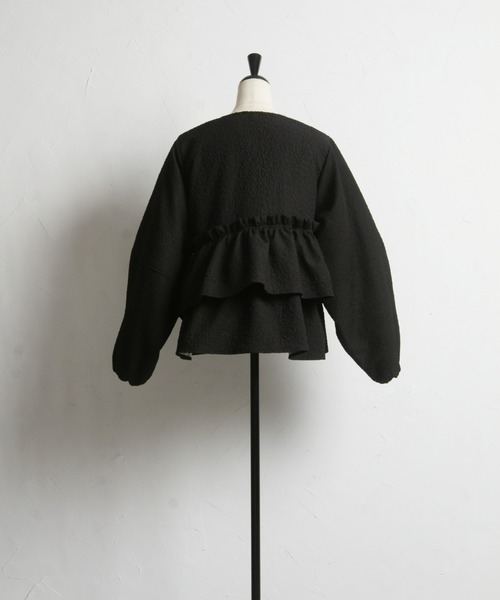 【ZOZO限定】ふくれジャガードフリルジャケット