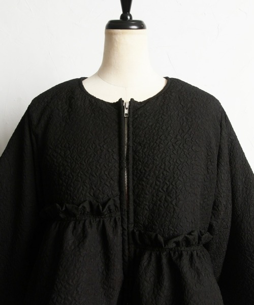 【ZOZO限定】ふくれジャガードフリルジャケット