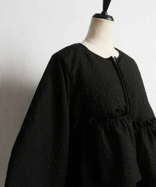 【ZOZO限定】ふくれジャガードフリルジャケット