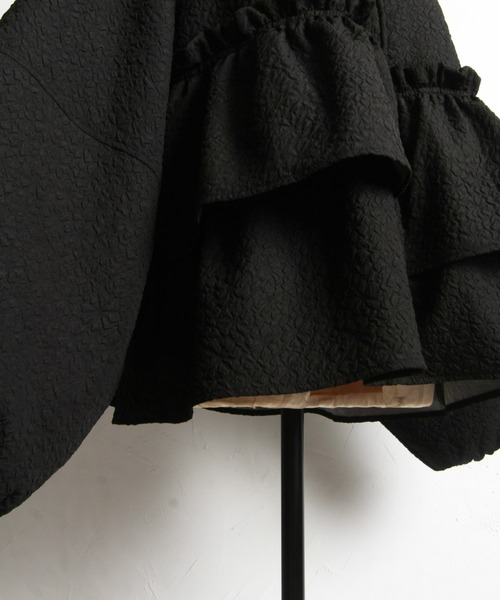 【ZOZO限定】ふくれジャガードフリルジャケット