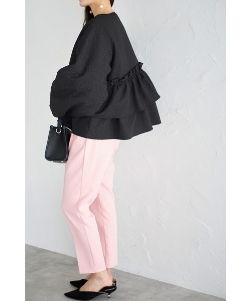 【ZOZO限定】ふくれジャガードフリルジャケット