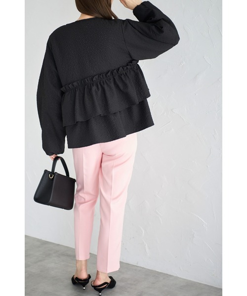 【ZOZO限定】ふくれジャガードフリルジャケット