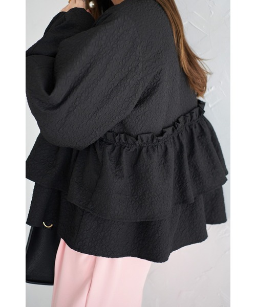 【ZOZO限定】ふくれジャガードフリルジャケット