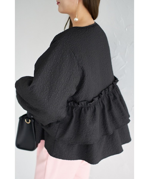 【ZOZO限定】ふくれジャガードフリルジャケット