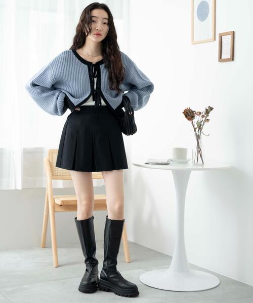 WEGO（ウィゴー）の「WEGO/ボックスプリーツスカパン（スカート・レディース・杢グレー/ブラック・FREE）」の22枚目の写真