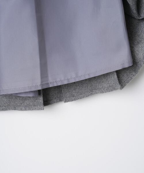 WEGO（ウィゴー）の「WEGO/ボックスプリーツスカパン（スカート・レディース・杢グレー/ブラック・FREE）」の4枚目の写真