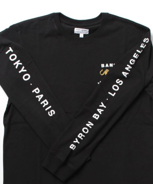 BANKS(バンクス)の「DESIGN TEE/BANKS(バンクス)オーバーサイズシルエット虎柄バックプリントロングカットソー(Tシャツ/カットソー・メンズ・ブラック/オフホワイト・LARGE/MEDIUM/SMALL)」の3枚目の写真