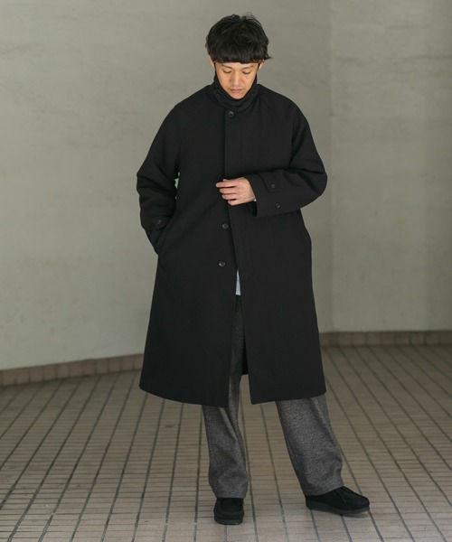 URBAN RESEARCH DOORS（アーバンリサーチドアーズ）の「ニットメルトン パデット バルマカンコート（その他アウター・メンズ・モカ/カーキ/ブラック・MEDIUM/LARGE）」の16枚目の写真