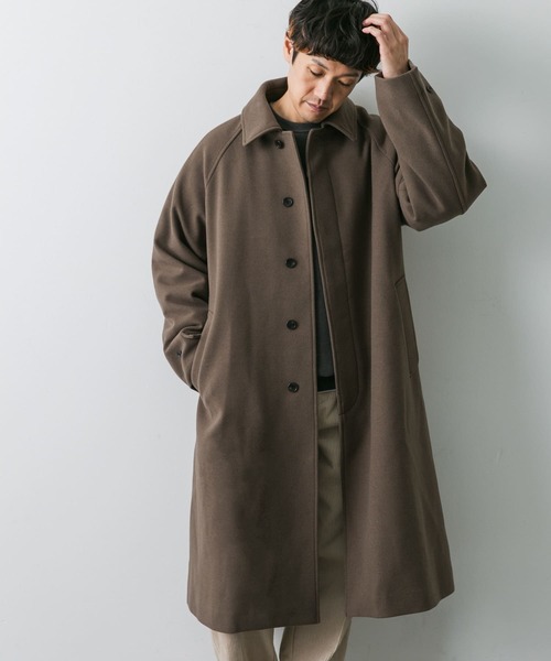 URBAN RESEARCH DOORS（アーバンリサーチドアーズ）の「ニットメルトン パデット バルマカンコート（その他アウター・メンズ・モカ/カーキ/ブラック・MEDIUM/LARGE）」の17枚目の写真