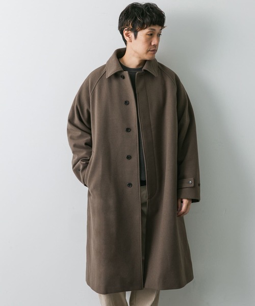 URBAN RESEARCH DOORS（アーバンリサーチドアーズ）の「ニットメルトン パデット バルマカンコート（その他アウター・メンズ・モカ/カーキ/ブラック・MEDIUM/LARGE）」の18枚目の写真